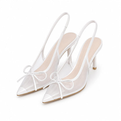 Escarpins Slingback en Tulle Transparent