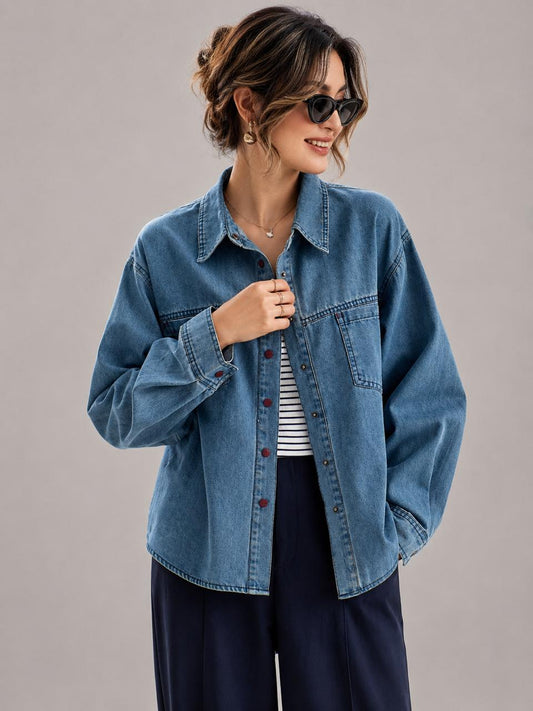 Veste Denim Classique – Esprit Chic & Décontracté