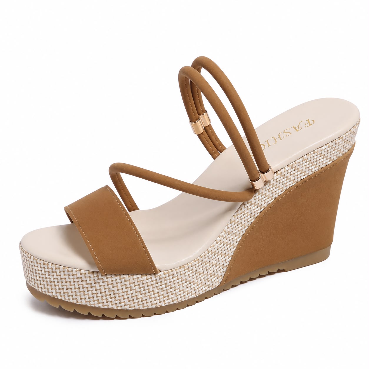 Sandales Compensées Élégantes à Brides Minimalistes