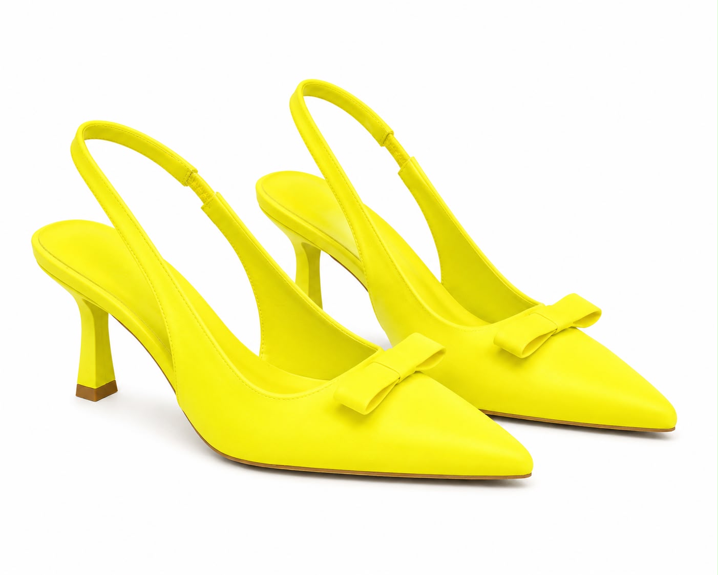 Escarpins Slingback à Talon avec Nœud Élégant