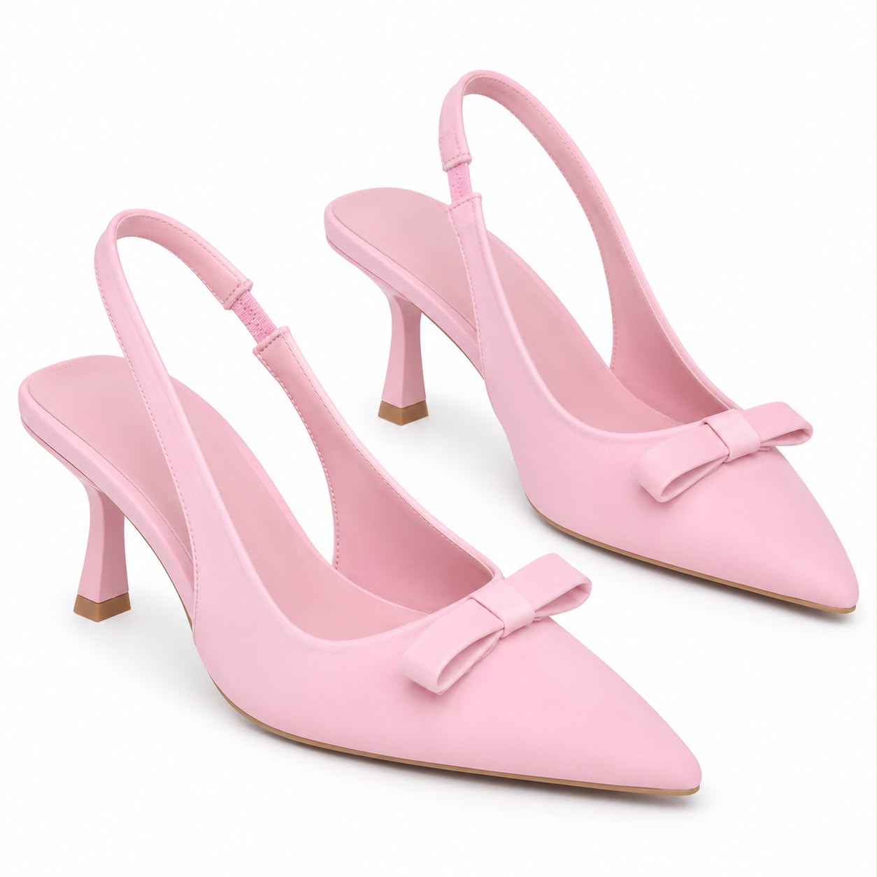 Escarpins Slingback à Talon avec Nœud Élégant
