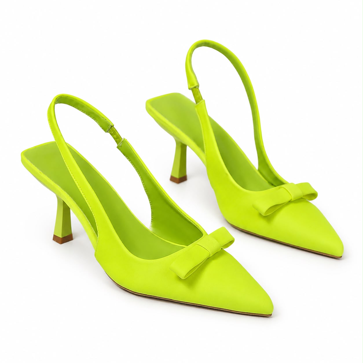 Escarpins Slingback à Talon avec Nœud Élégant