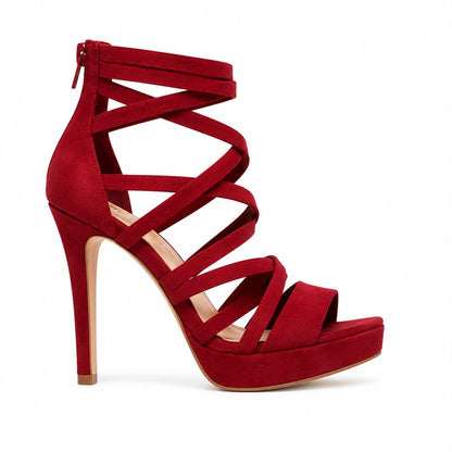 Sandales à Talons Gladiateur avec Brides Croisées