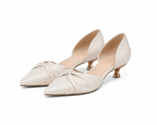 Escarpins Slingback à Talon avec Détail Drapé