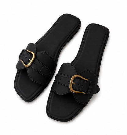 Mules Élégantes à Boucle Décorative