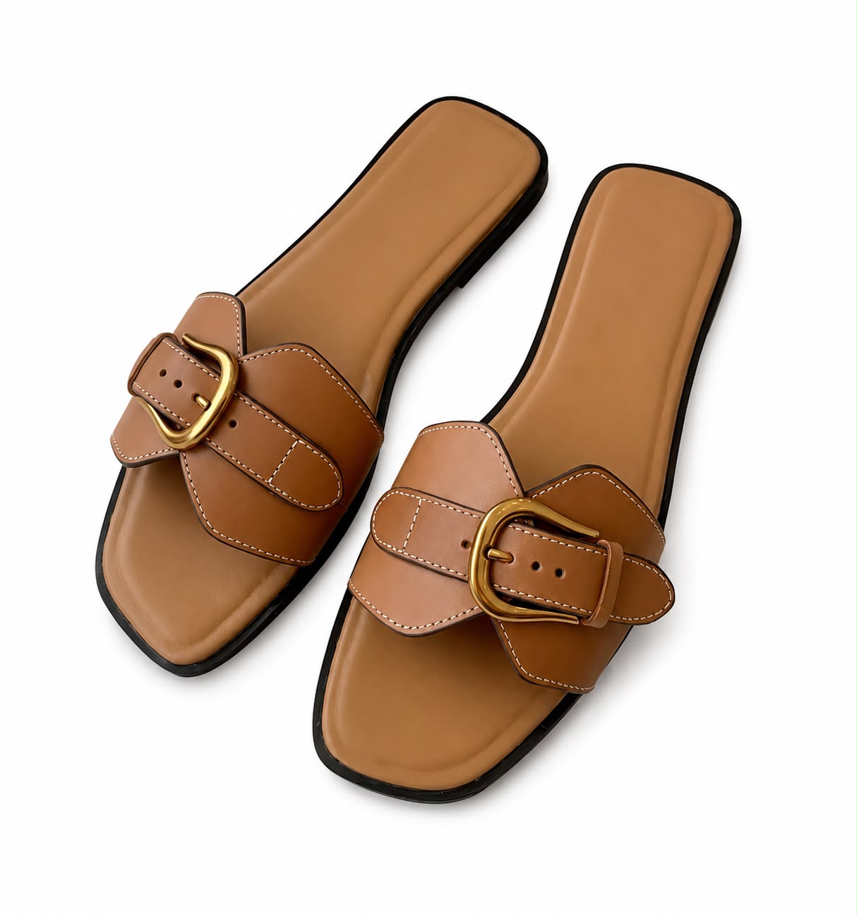 Mules Élégantes à Boucle Décorative