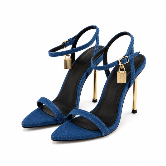 Sandales à talons aiguilles avec bride de cheville – Élégance moderne
