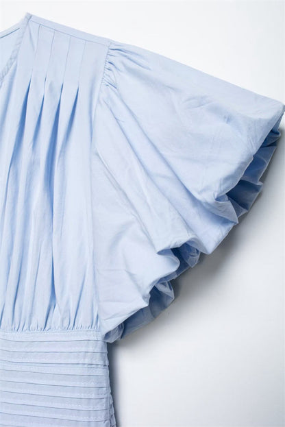 Blouse Plissée à Taille Cintrée