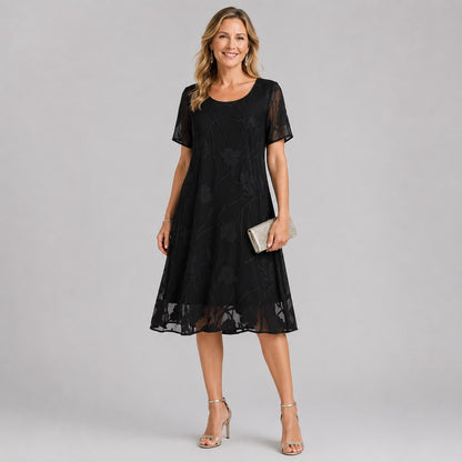 Robe Midi en Voile Fleuri