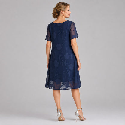 Robe Midi en Voile Fleuri