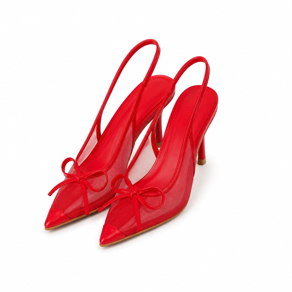 Escarpins Slingback en Tulle Transparent