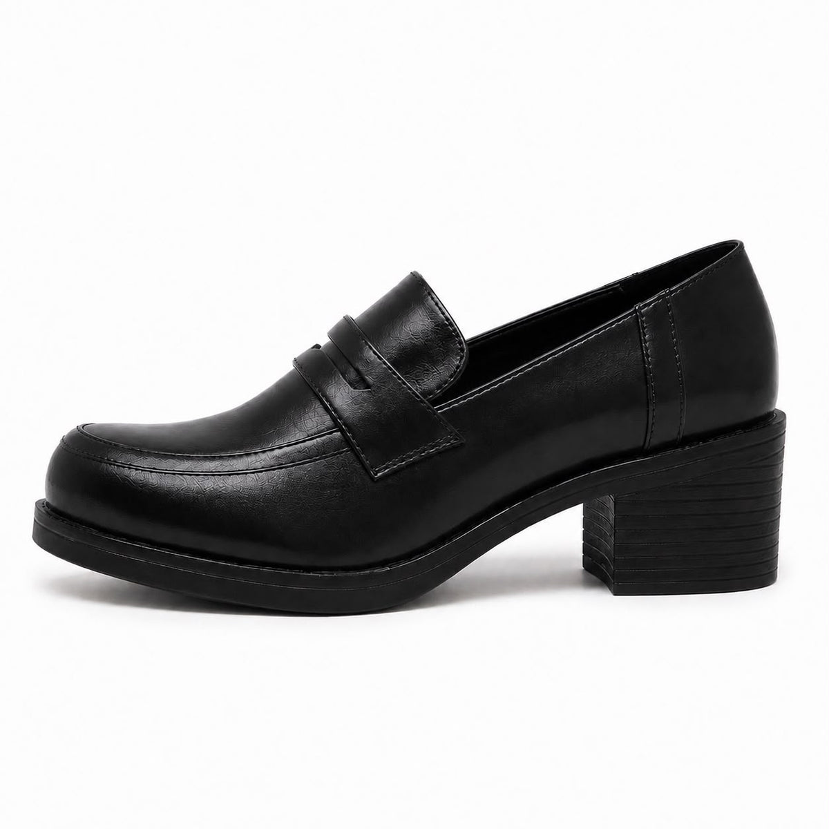 Mocassins à Talon Bloc et Semelle Épaisse